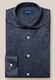 Eton King Knit Wide Spread Collar Overhemd Dark Navy