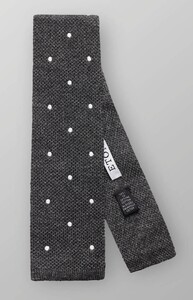 Eton Knitted Cotton Tie Das Donker Grijs