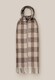 Eton Lightly Brushed Ultra Soft Super Fine Merino Check Scarf Brown