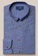 Eton Lightweight Mussola Cotton Modal Horn Effect Buttons Shirt Dark Evening Blue