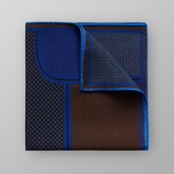 Eton Multi Pattern Pochet Bruin-Blauw