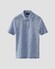 Eton Rich Texture Fine Cotton Piqué Oxford Weave Polo Donker Blauw