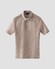 Eton Rich Texture Fine Cotton Piqué Oxford Weave Poloshirt Brown