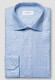 Eton Semi-Solid Faux-Uni Organic Cotton Signature Twill Overhemd Licht Blauw