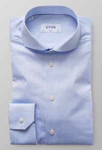 Eton Slim Fit Extreme Cutaway Overhemd Licht Blauw