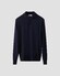 Eton Soft Touch Natural Stretch Fine Knit Cotton Cashmere Trui Navy