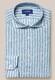 Eton Striped Albini Fine Textured Linen Shirt Blue