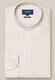 Eton Striped Royal Oxford Basketweave Pattern Stripe Band Collar Shirt Beige