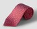 Eton Subtle Abstract Woven Flower Pattern Tie Red