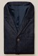 Eton Subtle Check Heavy Flannel Wool Cashmere Overshirt Dark Evening Blue