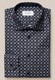 Eton Subtle Texture Cotton Signature Twill Medallion Pattern Overhemd Navy-Black