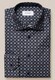 Eton Subtle Texture Cotton Signature Twill Medallion Pattern Shirt Navy-Black