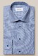 Eton Tonal Buttons Cotton Tencel Check Overhemd Donker Blauw
