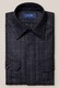 Eton Wool Cashmere Flannel Check Overshirt Navy