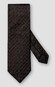 Eton Woven Geometric Pattern Silk Tie Black