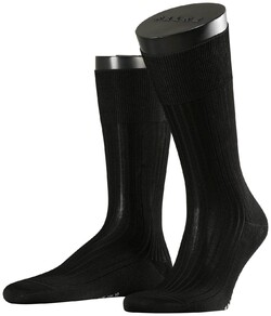 Falke No. 10 Socks Egyptian Karnak Cotton Sokken Zwart
