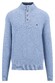 Fynch-Hatton Buttoned Troyer Uni Color Texture Knit Pullover Cloud Blue