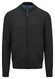 Fynch-Hatton Cardigan Stand-Up Zip Collar Superfine 3-Ply Cotton Cardigan Black