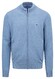 Fynch-Hatton Cardigan Stand-Up Zip Collar Superfine 3-Ply Cotton Cardigan Cloud Blue