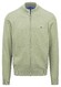 Fynch-Hatton Cardigan Stand-Up Zip Collar Superfine 3-Ply Cotton Cardigan Light Khaki