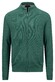 Fynch-Hatton Cardigan Zip Uni Color Structure Cardigan Dark Emerald