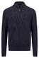 Fynch-Hatton Cardigan Zip Uni Color Structure Cardigan Navy