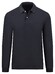 Fynch-Hatton Cotton Interlock Longsleeve Polo Navy