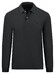 Fynch-Hatton Cotton Interlock Longsleeve Polo Zwart