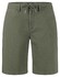 Fynch-Hatton Cotton Linen Uni Solid Color Drawstring Flat-Front Bermuda Dusty Olive