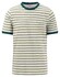 Fynch-Hatton Crew Neck Striped Cotton made in Africa CmiA T-Shirt Light Khaki