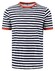 Fynch-Hatton Crew Neck Striped Cotton made in Africa CmiA T-Shirt Navy