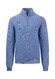 Fynch-Hatton Fine Structure Cotton Troyer-Zip Pullover Crystal Blue