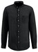Fynch-Hatton Linen Stand Up Collar Uni Shirt Black