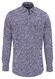 Fynch-Hatton Modern Mini Flower Pattern Overhemd Navy