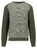 Fynch-Hatton O-Neck Colorblock Pullover Dark Khaki