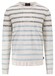 Fynch-Hatton O-Neck Cotton Linen Stripe Pullover Off White