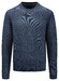 Fynch-Hatton O-Neck Fine Texture Knit Pullover Navy