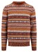 Fynch-Hatton O-Neck Jacquard Pattern Pullover Hazel