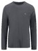 Fynch-Hatton O-Neck Longsleeve Cotton T-Shirt Asphalt