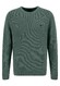 Fynch-Hatton O-Neck Merino Wool Blend Donegal Look Pullover Sage Green