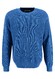 Fynch-Hatton O-Neck Raglan Uni Texture Knit Pullover Bright Ocean