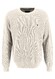 Fynch-Hatton O-Neck Raglan Uni Texture Knit Pullover Off White