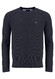 Fynch-Hatton O-Neck Structure Knit Pullover Navy