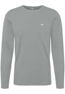 Fynch-Hatton O-Neck T-Shirt Long Sleeve T-Shirt Grijs Melange