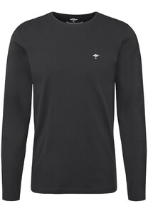 Fynch-Hatton O-Neck T-Shirt Long Sleeve T-Shirt Zwart