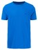 Fynch-Hatton O-Neck Uni Color Cotton T-Shirt Vibrant Blue