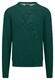 Fynch-Hatton O-Neck Uni Color Fine Texture Pullover Dark Emerald