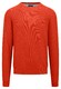 Fynch-Hatton O-Neck Uni Color Fine Texture Pullover Flame