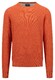 Fynch-Hatton O-Neck Uni Color Fine Texture Pullover Rust