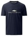 Fynch-Hatton Round Neck Large Logo Cotton T-Shirt Navy